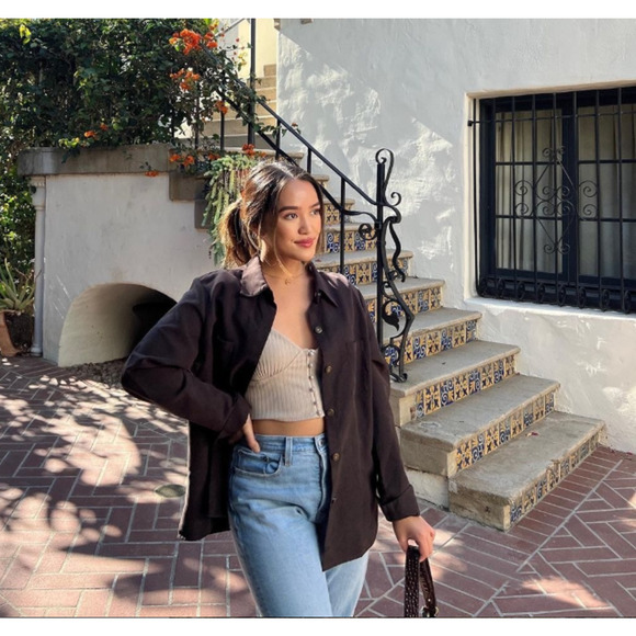 Women's Ruffled Strap Crop Top/Bralette Corset Style Button Front Tank Boho - Picture 2 of 5